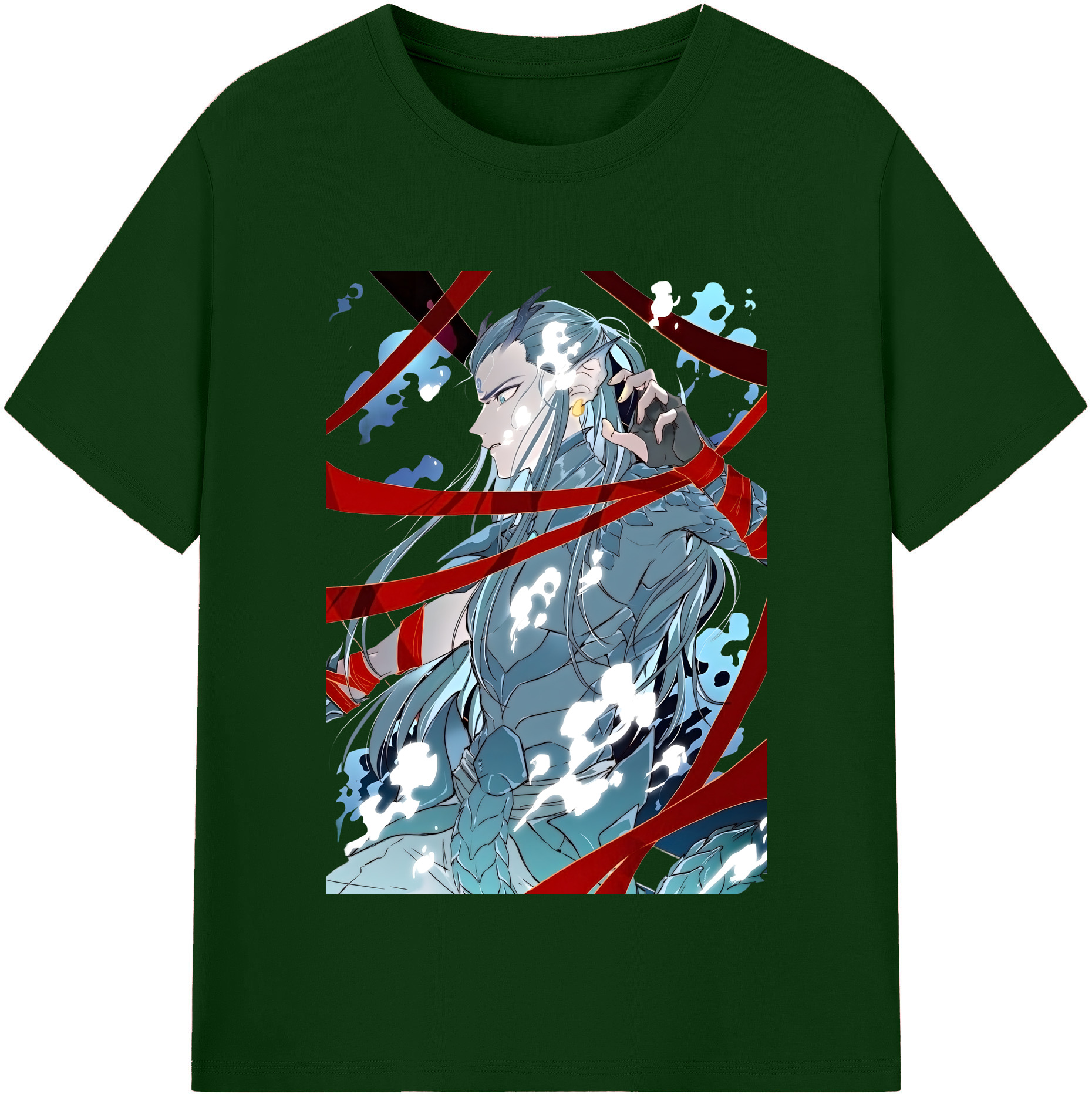 （画像用） Ne Zha 2 ナタ 魔童の大暴れ 綿100％半袖Tシャツ（フロントプリント）